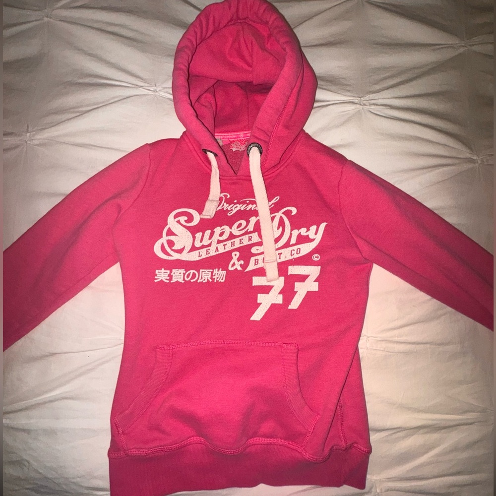 Superdry Women's Vibrant Pink Hoodie